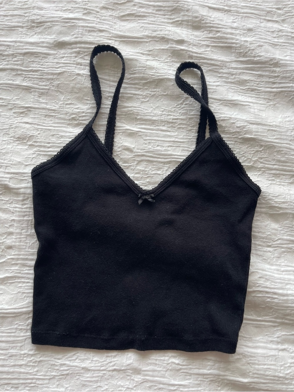 TNA Homestretch Cropped Black Tank Top in size Extra Small